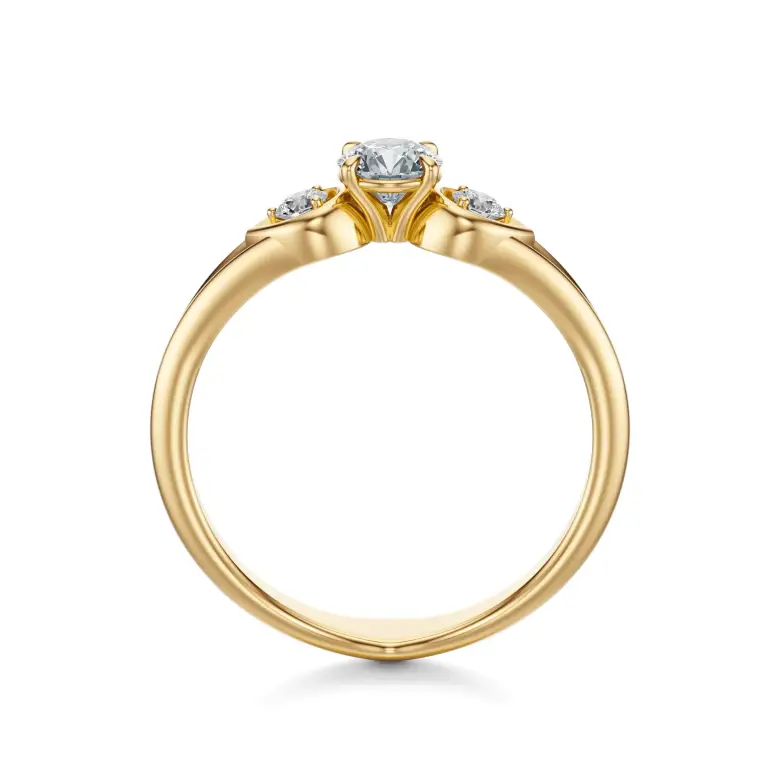 Pierścionek złoty z diamentami AJPZ_063